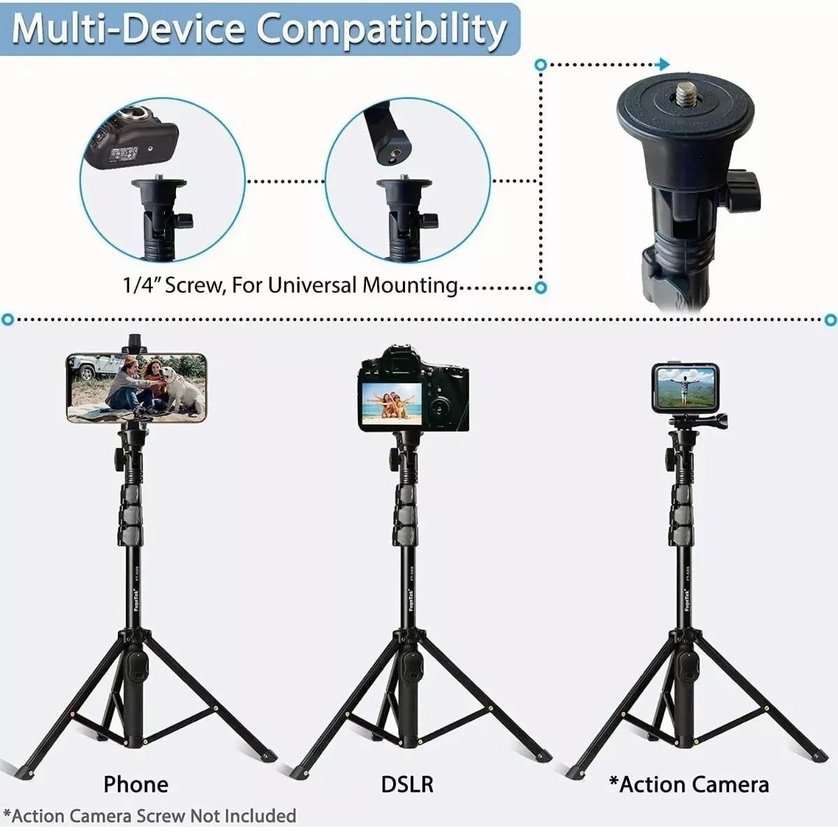 Tr&iacute;pode Selfie Stick 3en1 Bluetooth Control Remoto 170cm image number null