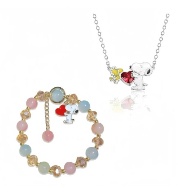 Set De Collar Y Pulsera Snoopy image number null