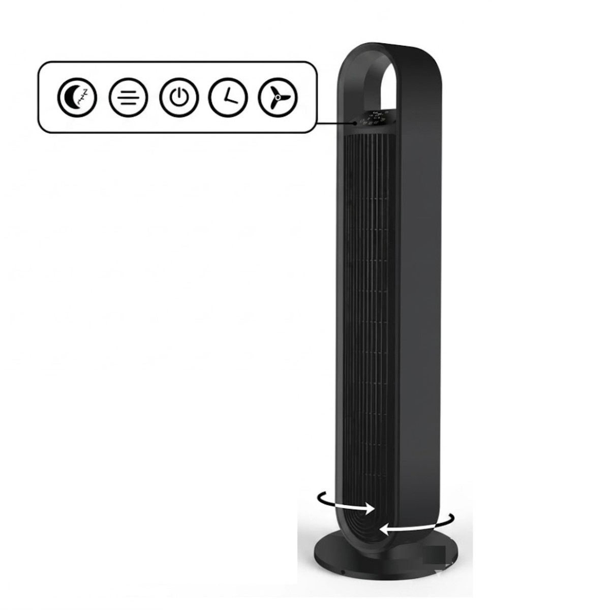Ventilador de Torre Home Ambient CL08-RK 3 Vel 60W Negro ENDY image number null