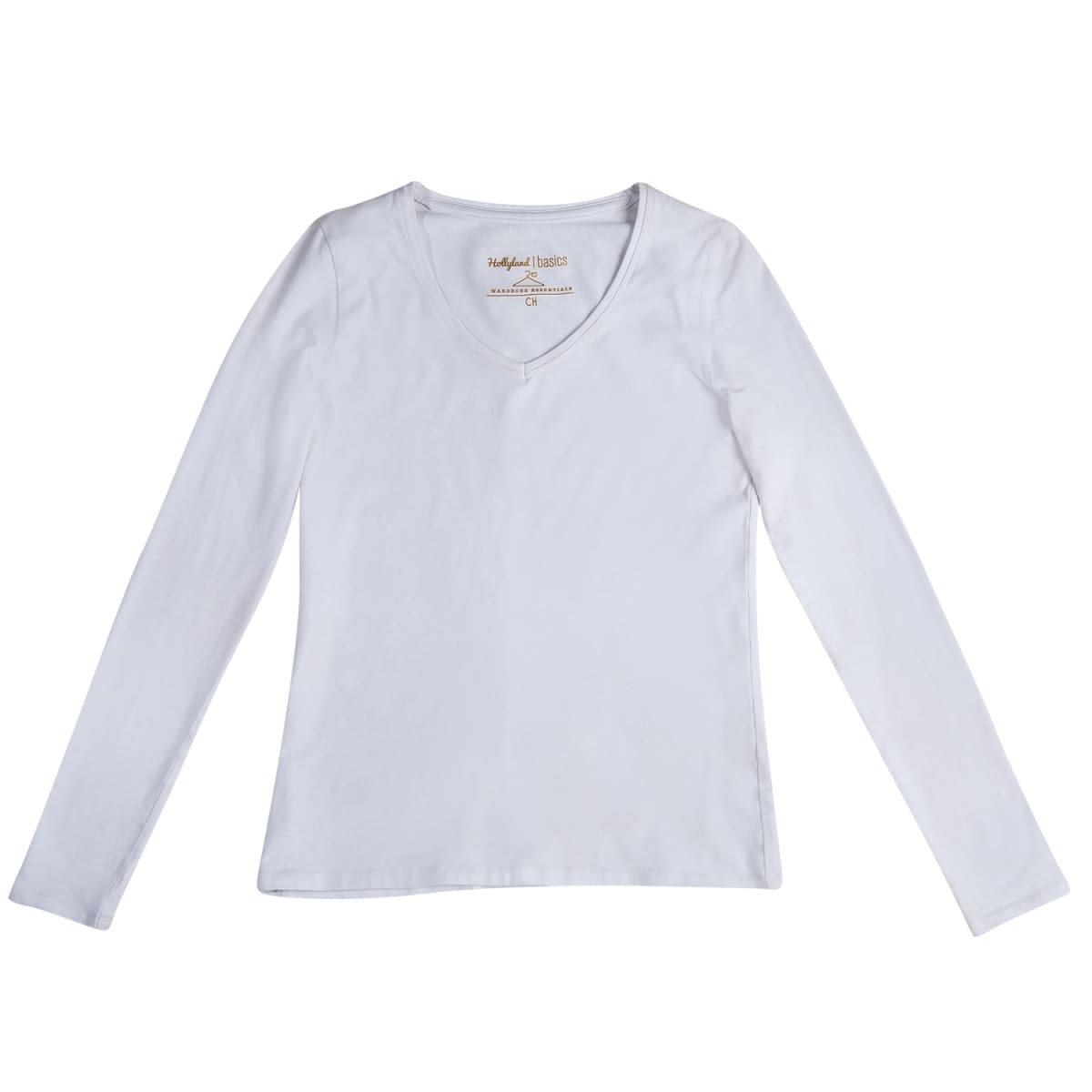 Playera Casual manga larga cuello V Holly Land color Blanco para Mujer 3130 133251 image number null