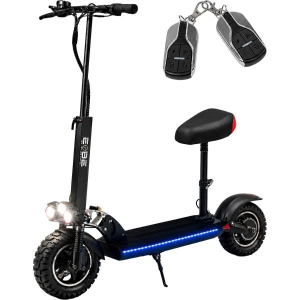 Scooter Electrico Con Asiento Luz Led Alarma Usb 48 Km/h image number null