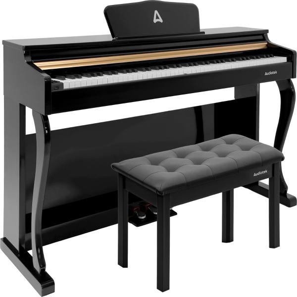Piano Teclado Electrico 88 Teclas Digital 15v 3a 900 Ritmos Audiotek image number null