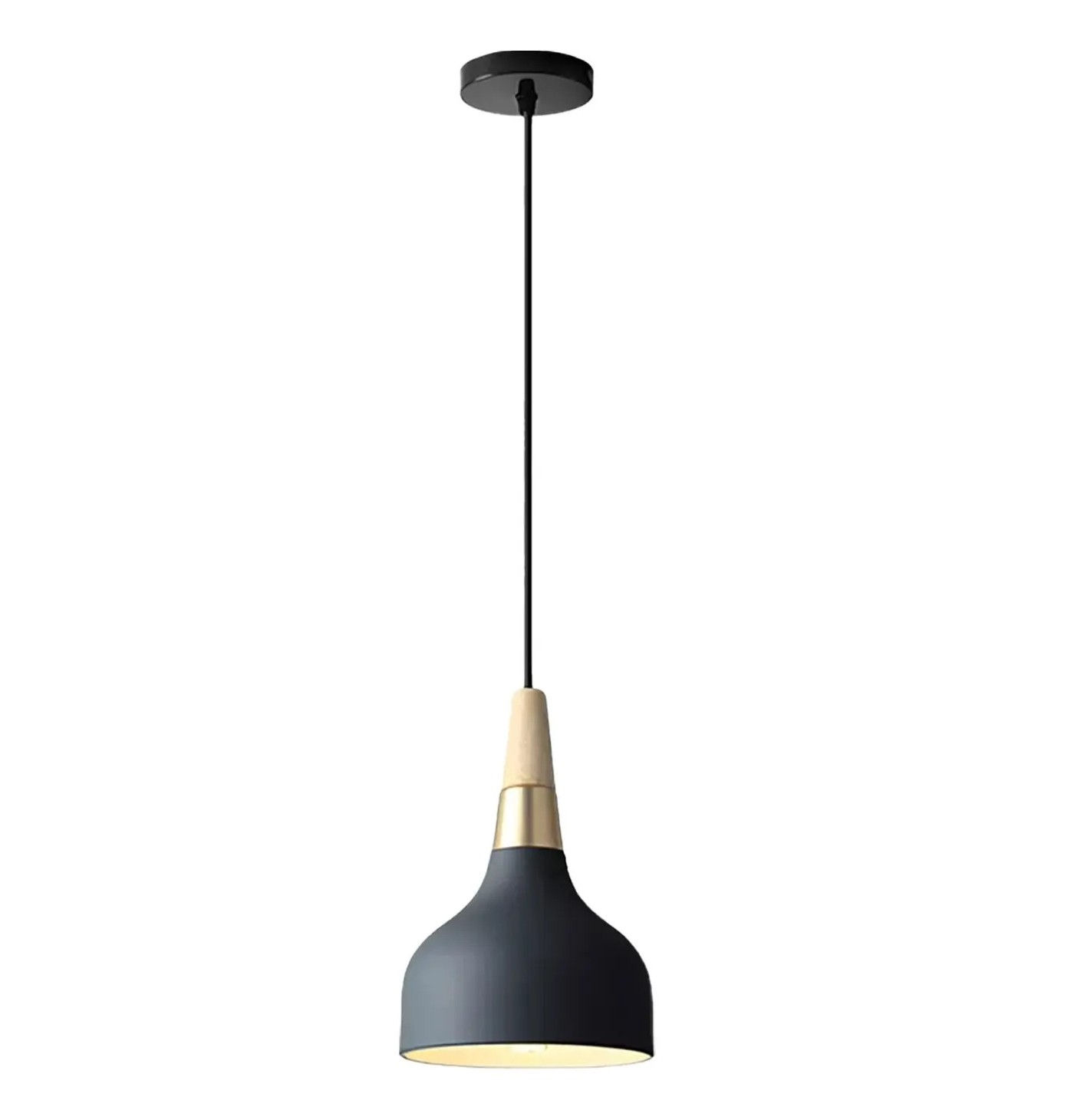 L&aacute;mpara De Techo Colgante Decorativas Moderna Para Hogar negra image number null