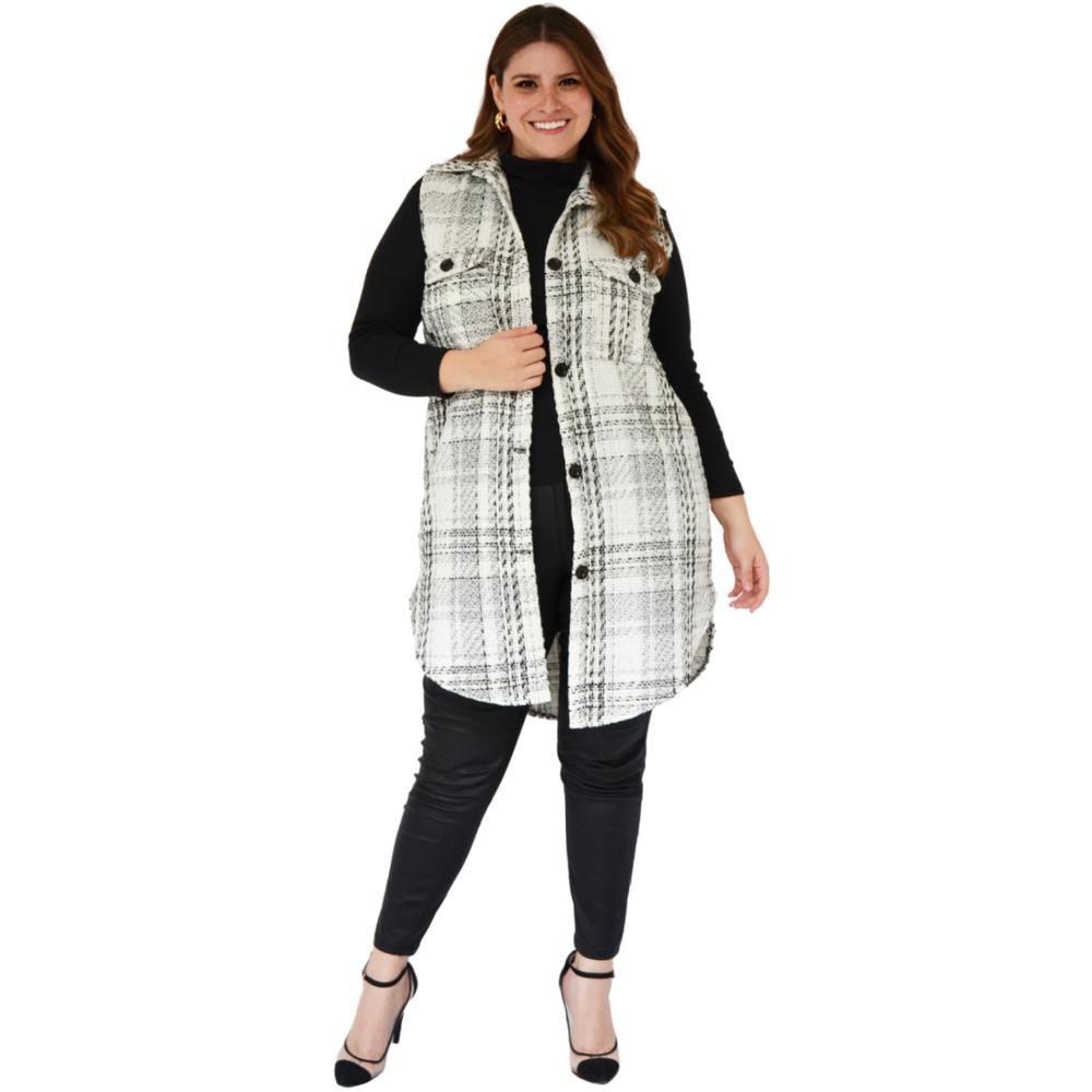 Ensamble Tweed Roman Fashion/Tallas Extras 7052 (Blanco) image number null