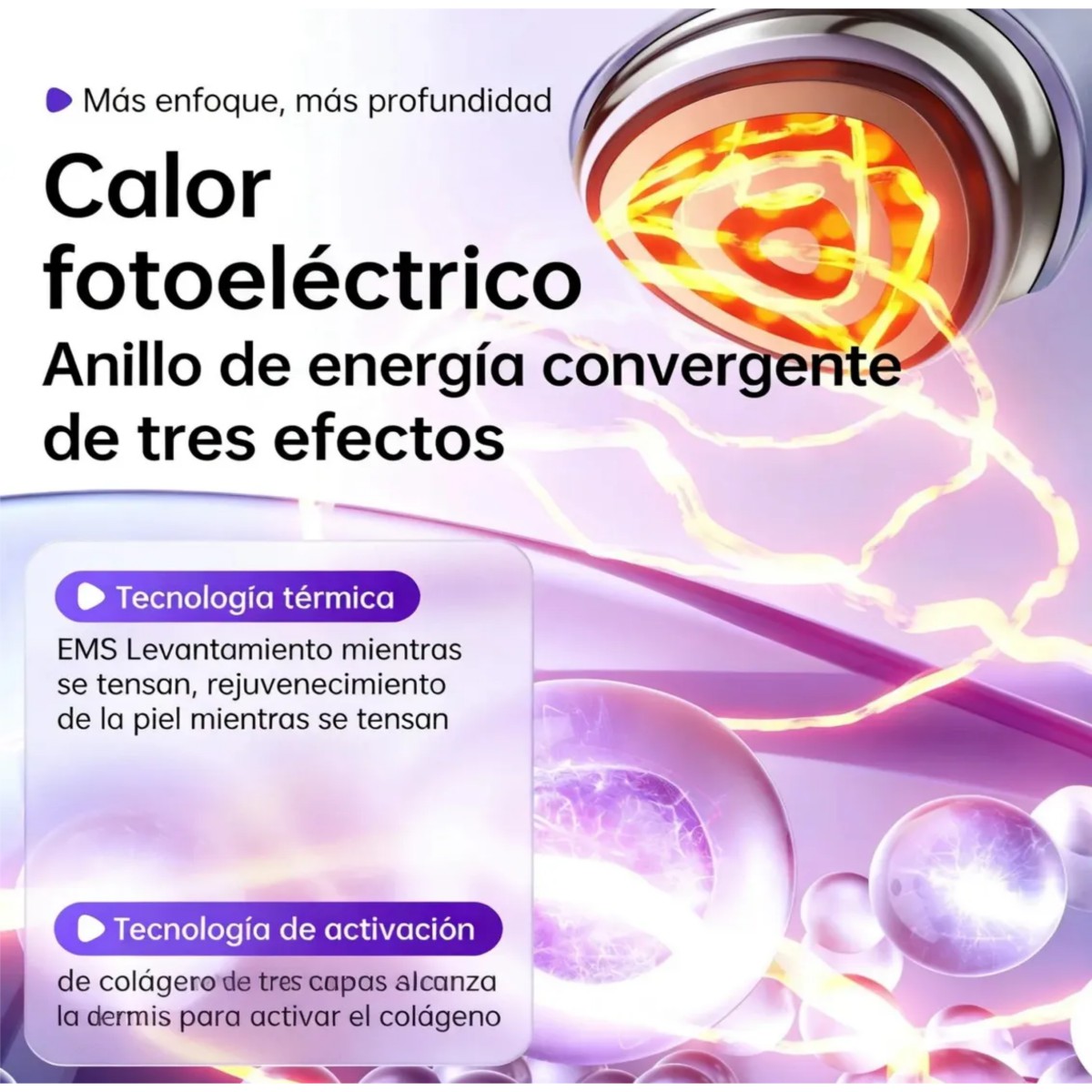 Aparato de Radiofrecuencia Facial y Corporal Negro image number null