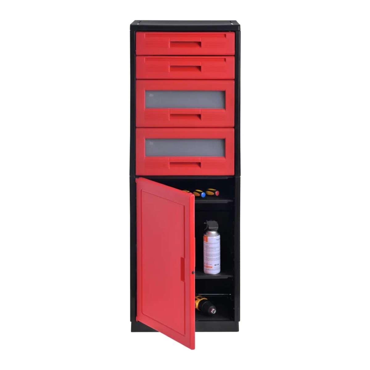 Mueble De Pl&aacute;stico Estante organizador Rojo image number null