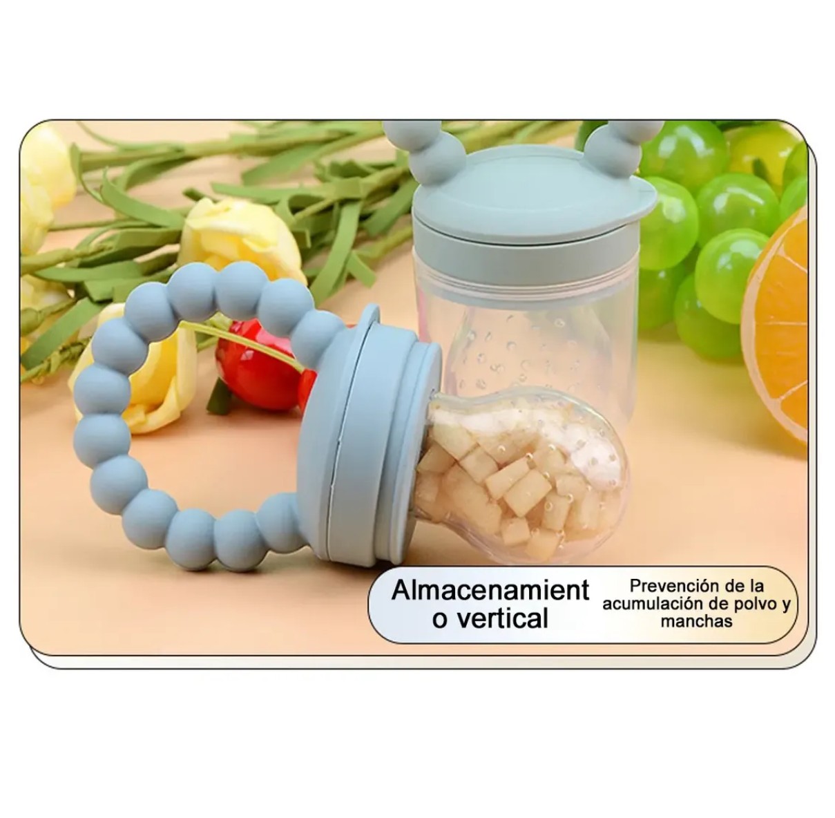 Chupon Para Frutas Para Bebes Gel De S&iacute;lice 4 Piezas image number null