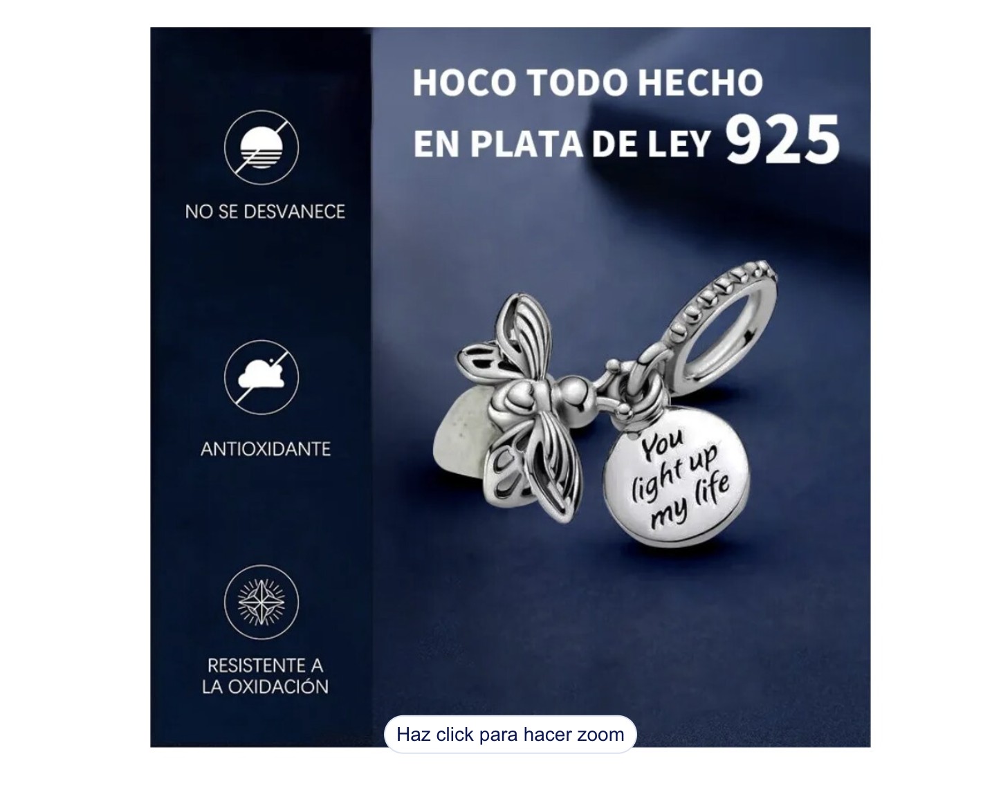 Charm Evangeline Luciernaga Dijes Para Parejas Plata925+caja Modelo Luciernaga image number null