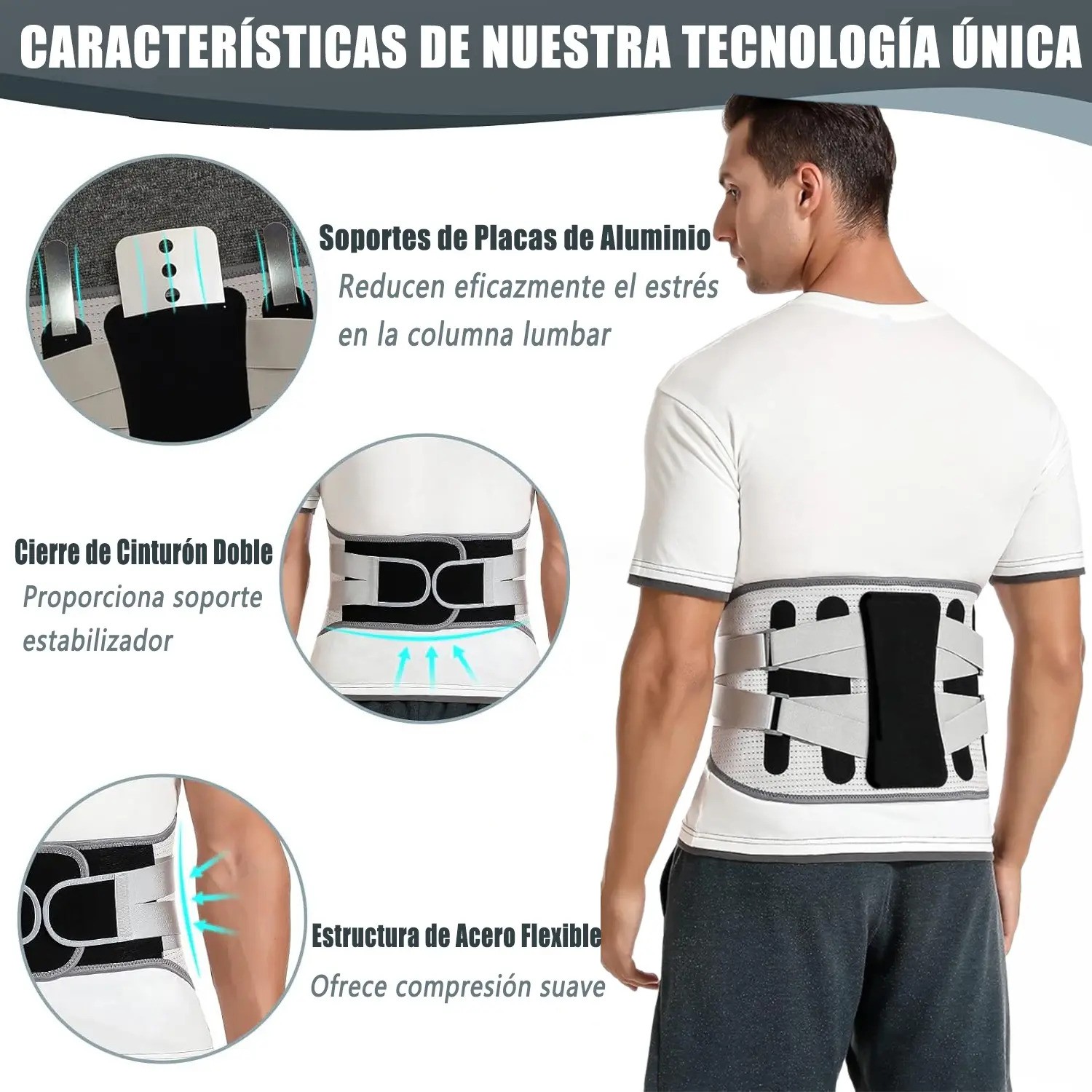 Faja Soporte Sacro Lumbar Con Varillas Ortopedica Lumbosacra talla xl image number null