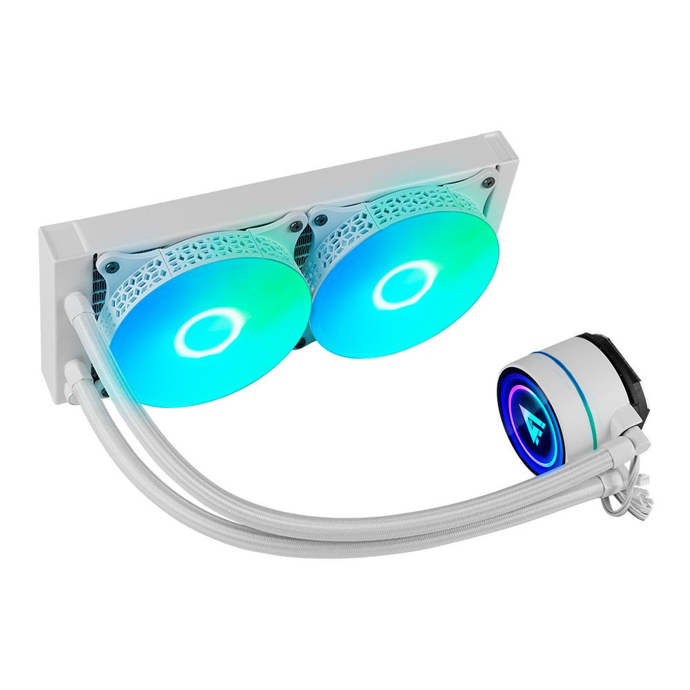 Vorago Game Factor LQG601-WH Enfriamiento L&iacute;quido 240mm RGB TDP 250W Blanco image number null
