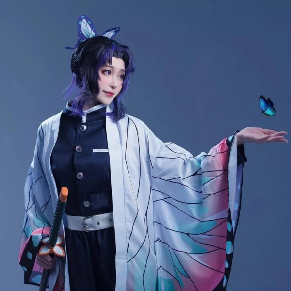Disfraz Cosplay Anime Demon Slayer Tanjirou Nezuko Kochou Shinobu Kimono Para Fiesta De Halloween image number null