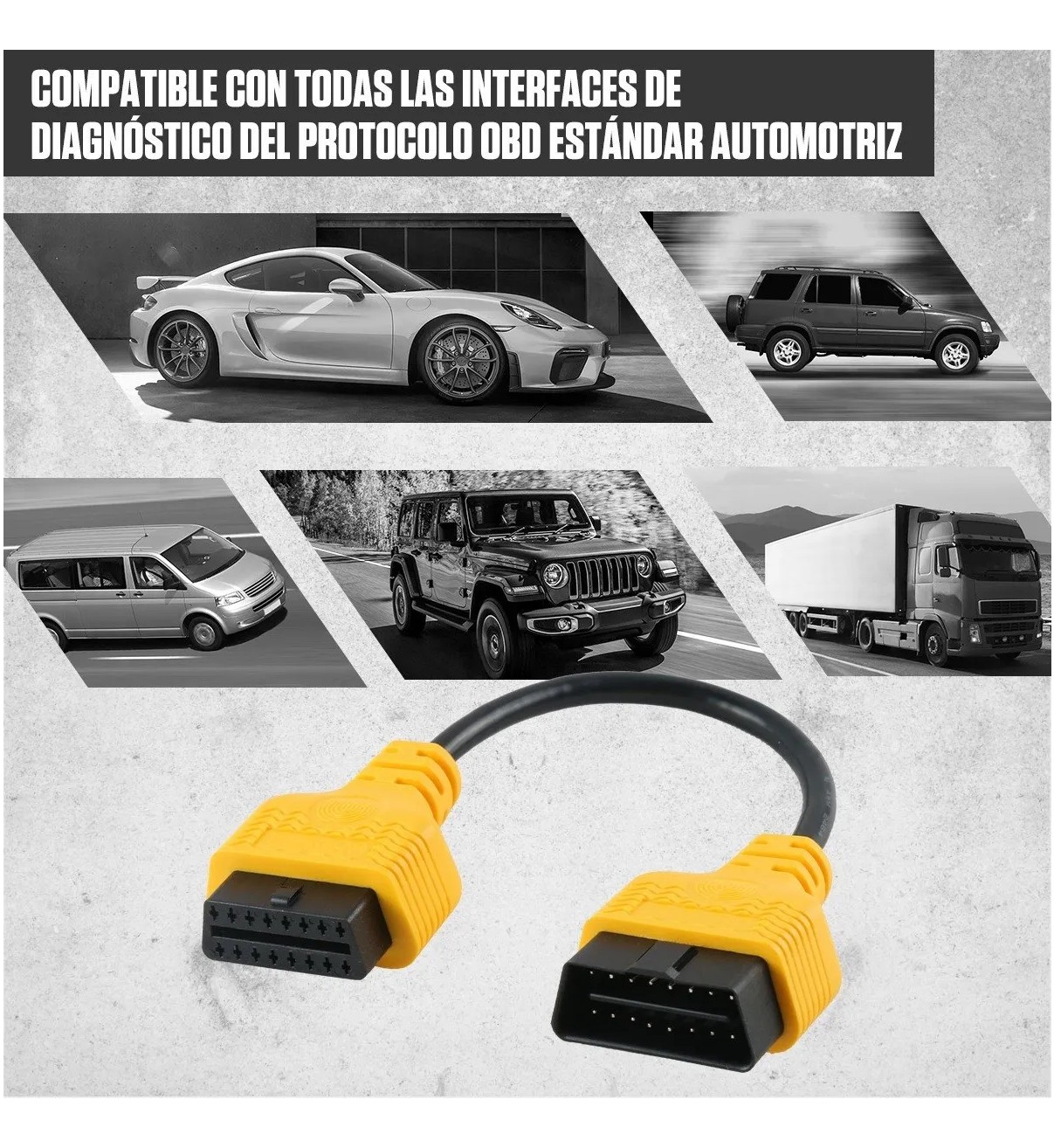 Cable De Extensi&oacute;n De 16 Pines Y Conectores Malubero Amarillo image number null