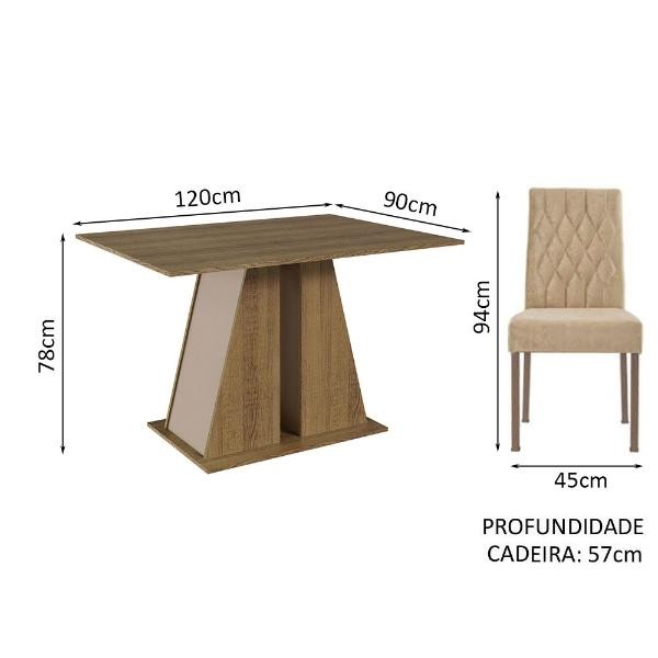 Juego de Comedor Mesa y 4 Sillas Madesa Oxford Gisele MCI image number null