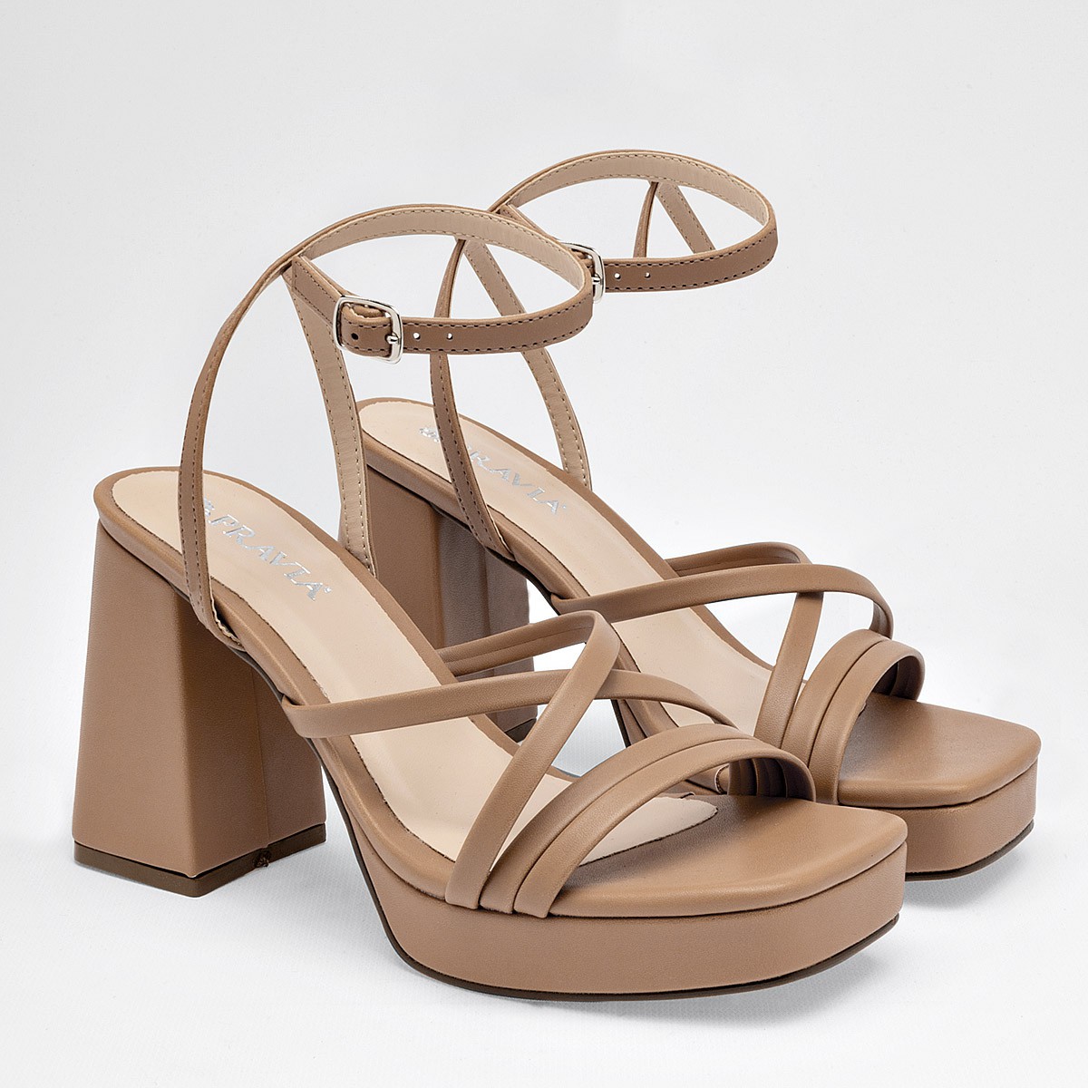 ZAPATILLA TACON 10 CM MUJER PRAVIA 2902 CAMEL NAIROBI image number null