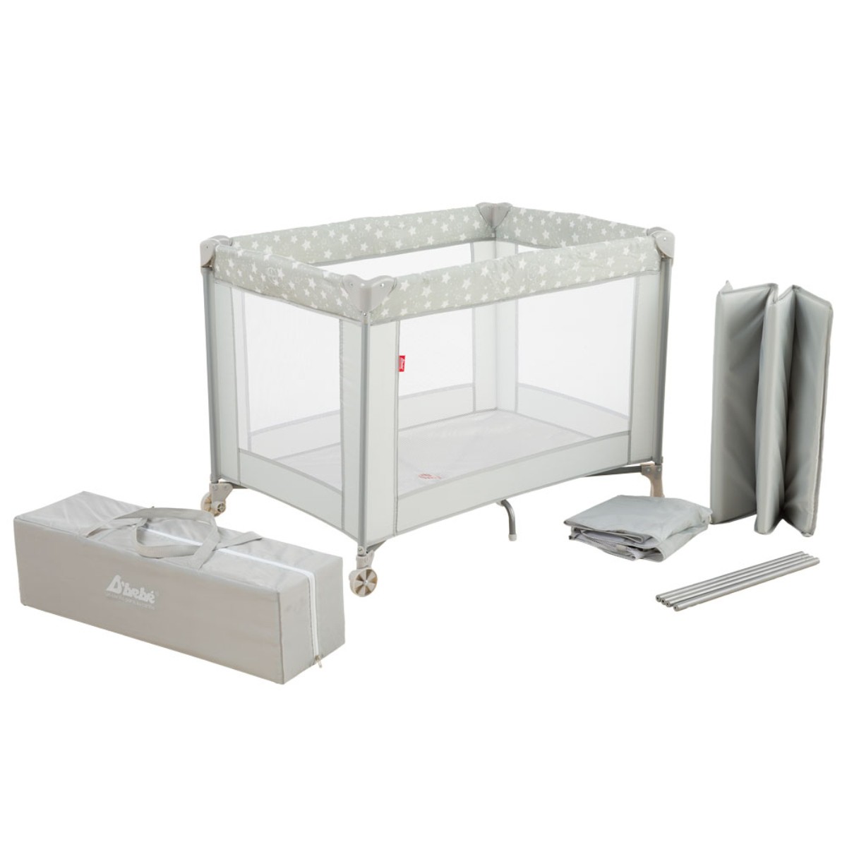 Corral Cuna DBebe Convertible a Colecho Toto Gris ENDY image number null