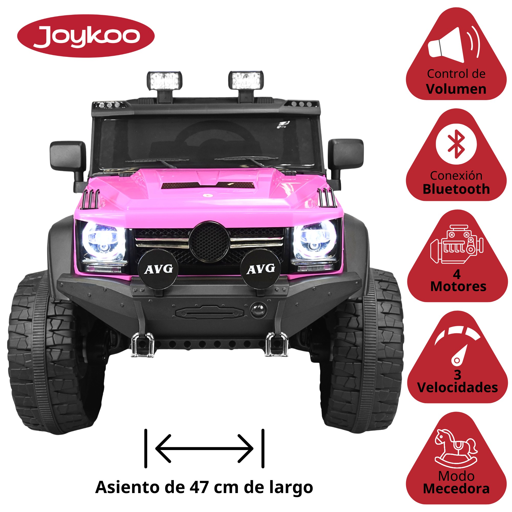 Montable El&eacute;ctrico Camioneta 4x4 para Ni&ntilde;os Control Remoto 12v - Rosa image number null