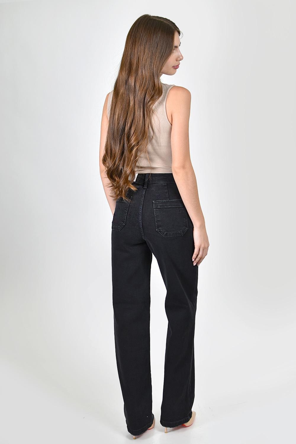 Jeans Wide Leg / Juvenil, 7572 (Negro) image number null