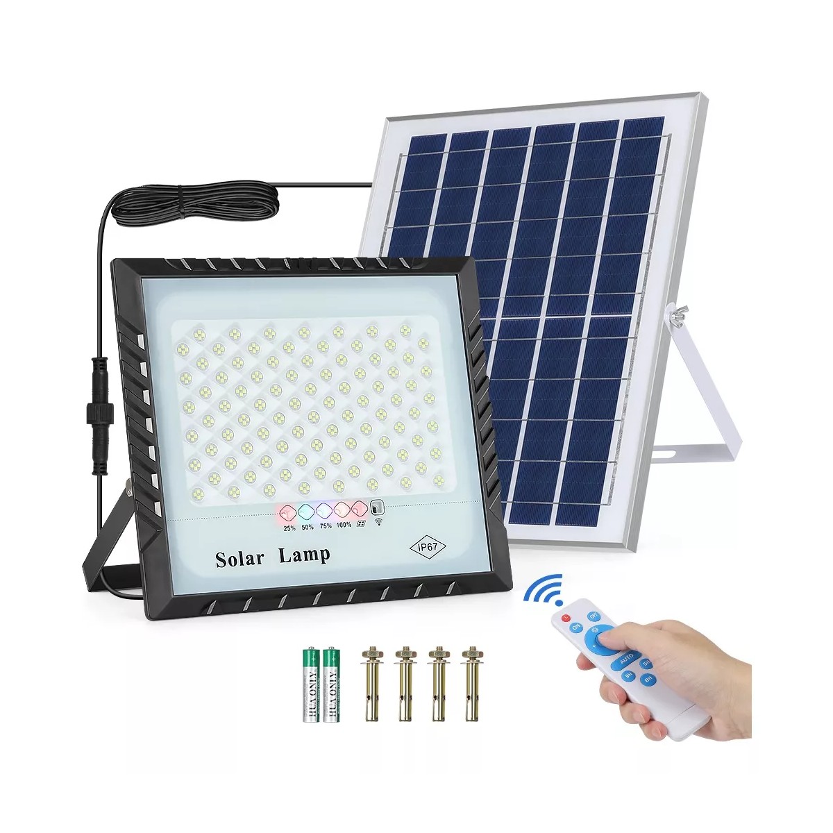 L&aacute;mpara Led Solar Luminaria Suburbana Alumbrado 500w Color Blanco. image number null