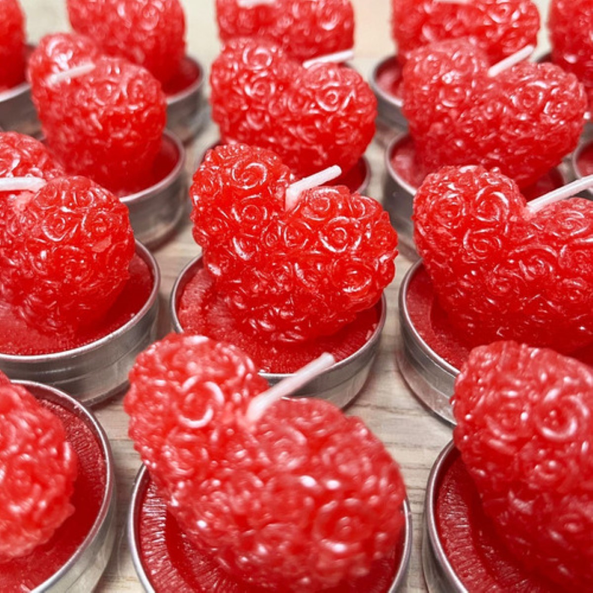 "24 Pzs Velas Rosa De Cera De Soja Para Aromaterapia Rojas ". image number null