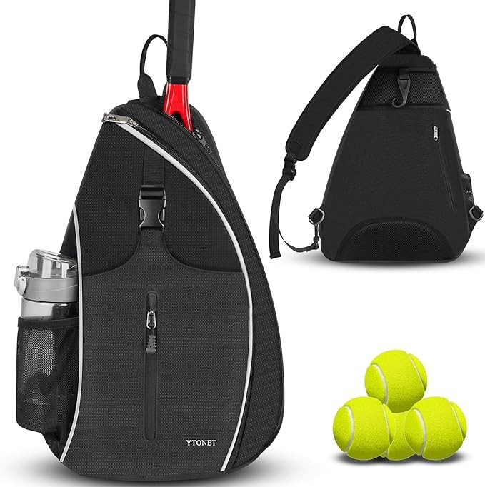 A Ytonet Bolsa de Tenis, Mochila Padel Resistente al Agua Raquetero, Cruzada Mochila Tennis Bag para Hombres y Mujeres, para Raquetas B&aacute;dminton, Squash, Pickleball, Pelotas y Otros Accesorios Deportivos. image number null