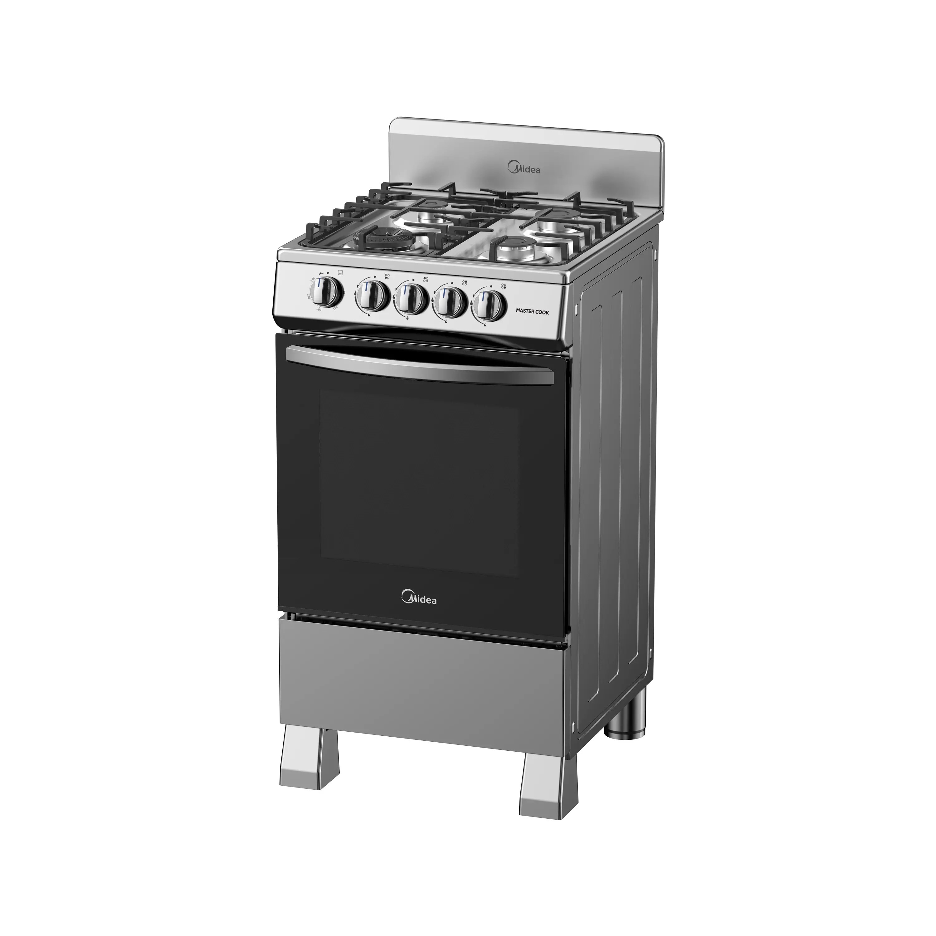 Estufa Midea MGS20FS1BIABG 20 pulgadas 4Q Acero Inox Silver ALBY ENTREGA SOLO VALIDA EN LA CDMX Y ZONA METROPOLINA image number null