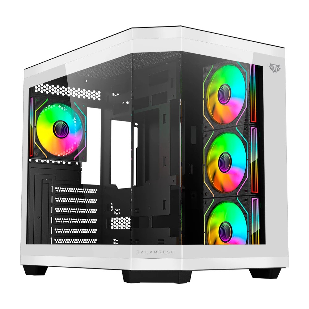 Gabinete Balam Rush Tank Super 9600 TB, Midi-Tower, ATX/Micro-ATX/Mini-ITX, USB 2.0/3.0, Negro/Blanco image number null