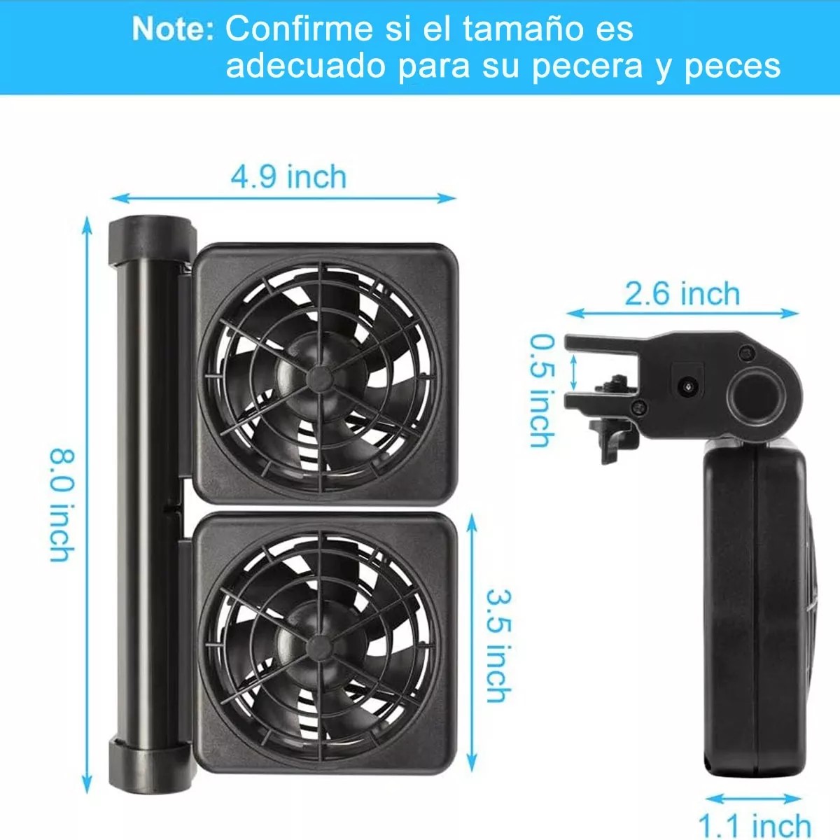 Enfriador Ventilador Para Acuario Y Pecera Con 2 Cabezas image number null