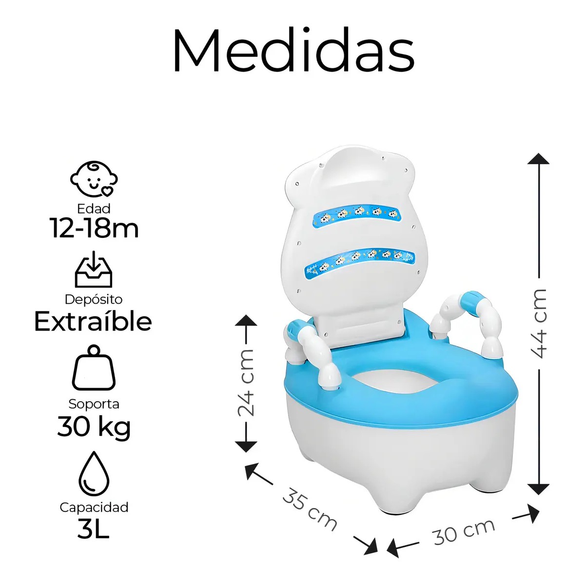 Escusado Entrenador De Beb&eacute; Ba&ntilde;o Infantil Port&aacute;til Color Azul image number null