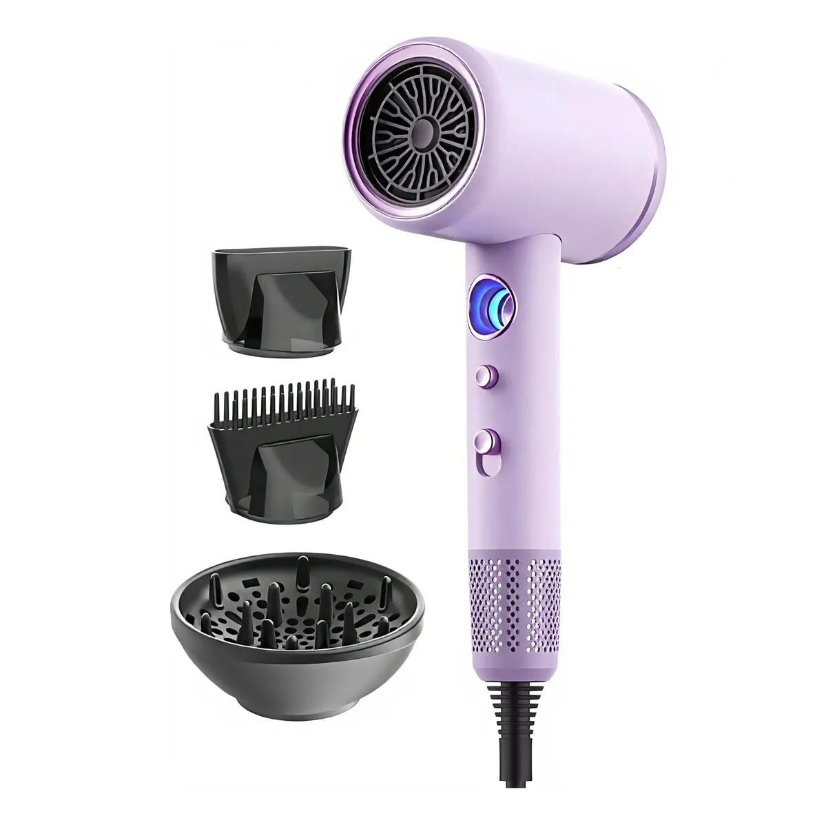 Secadora De Cabello Profesional Port&aacute;til 3 Velocidades Lavanda image number null