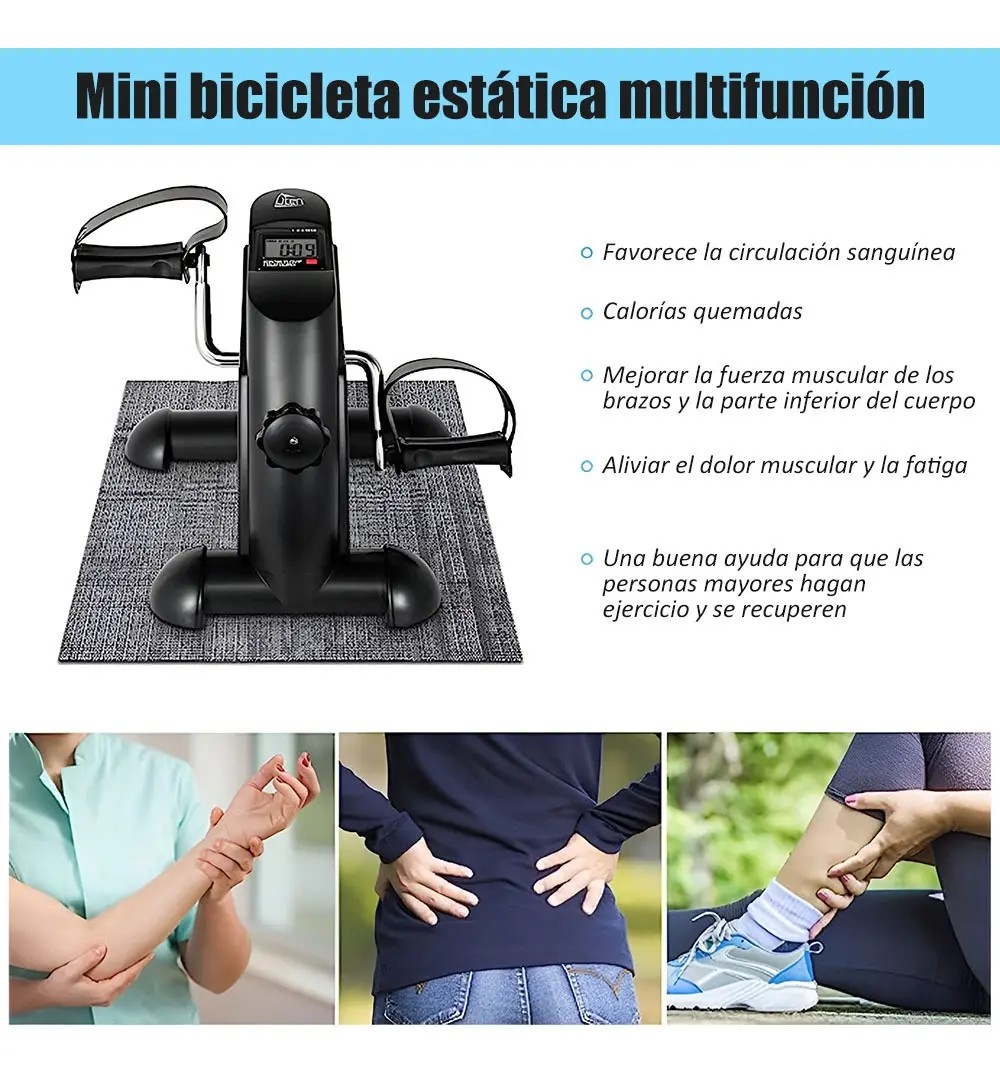 Mini Bicicleta Ejercitador Fuepo Rehabilitaci&oacute;n Ejercicio Pantalla LCD245 image number null