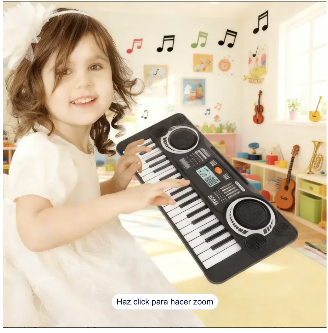 Piano infantil de 37 teclas juguete musical educativo Modelo Negro image number null