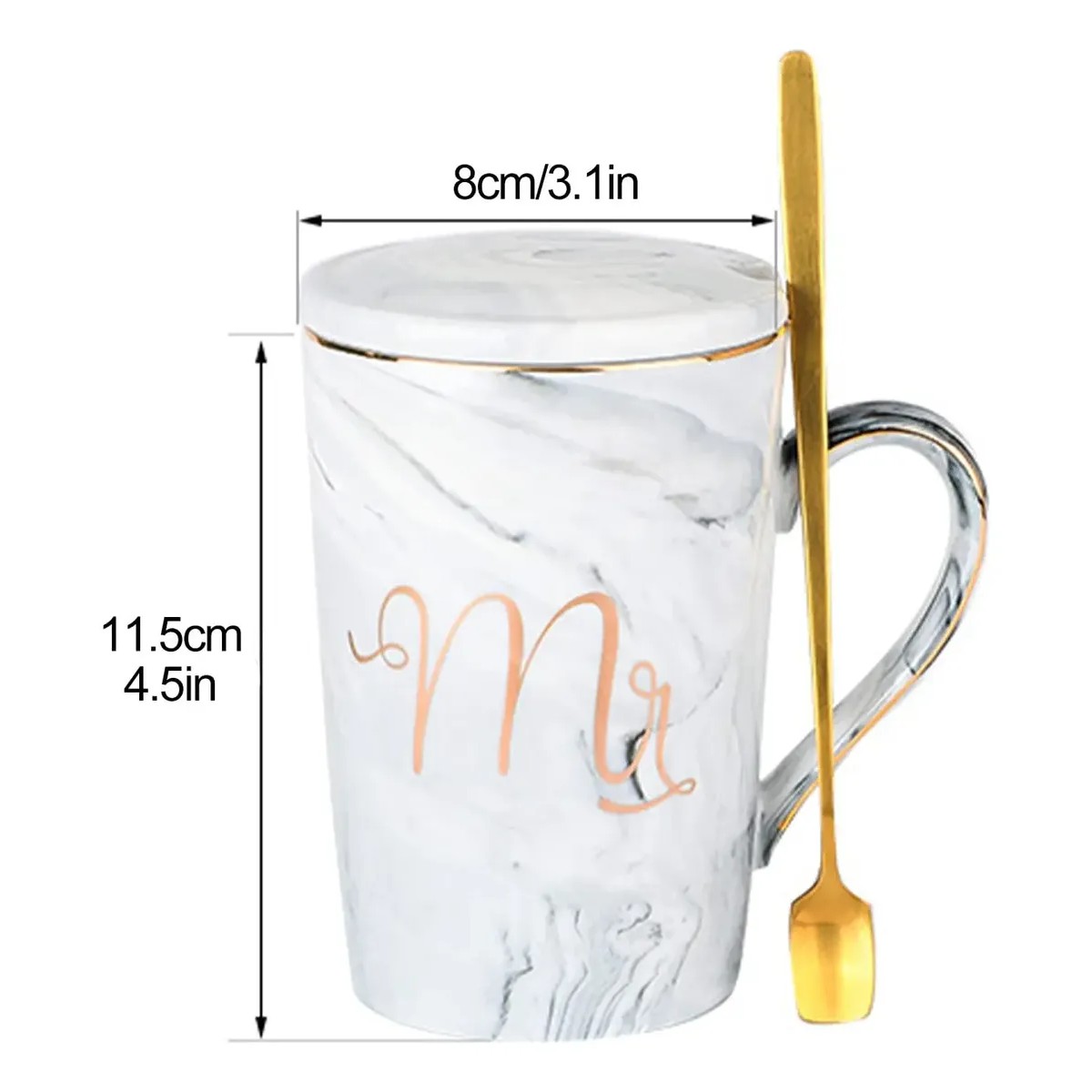 Juego De Tazas Para Cafe Pareja Gray Pink image number null