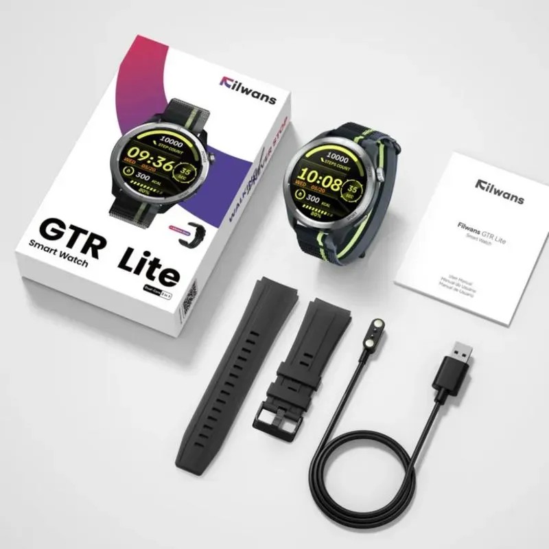 Bocina Boc062 1hora (negro) y Smartwatch Filwans Gtr Lite (negro) image number null