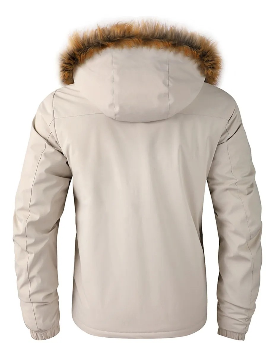 Chaqueta De Hombre Forro Polar Abrigo Impermeable Chamarras image number null