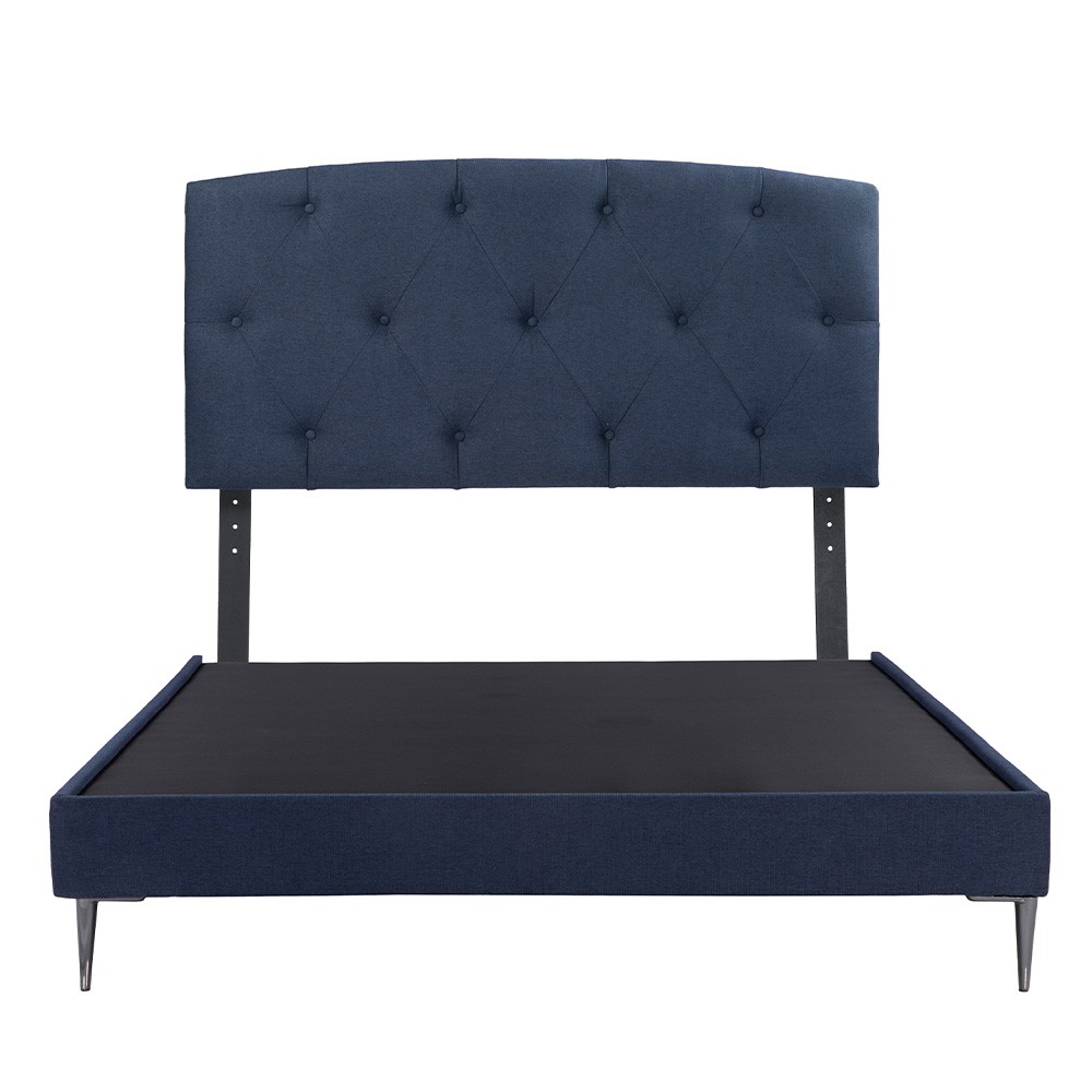 Cabecera Queen Size Dicasa Sigma Azul+Base Cama Slim image number null