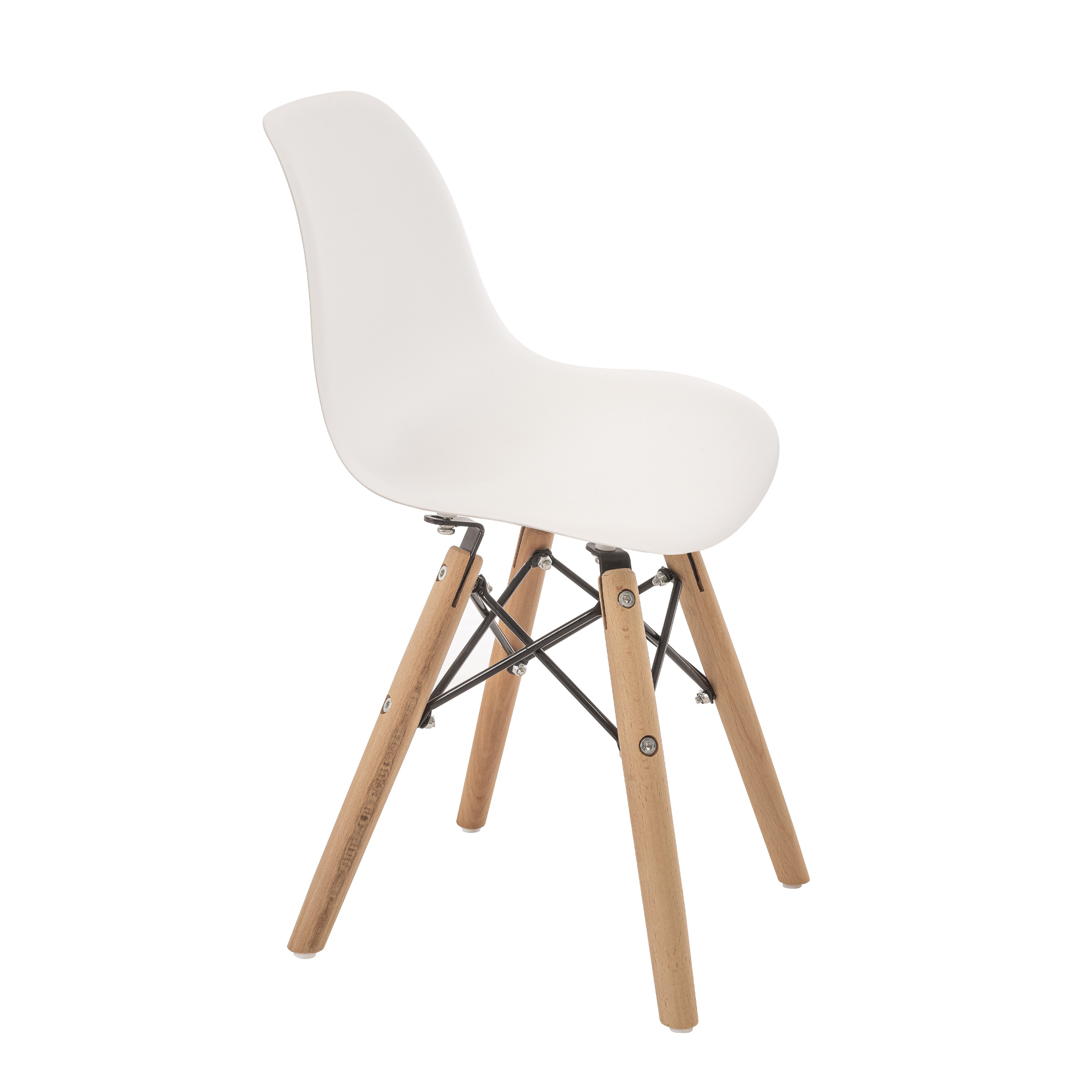Silla Eames infantil para ni&ntilde;os y ni&ntilde;as dise&ntilde;o Moderno (blanca, gris clara y Rosa) Duduk . image number null