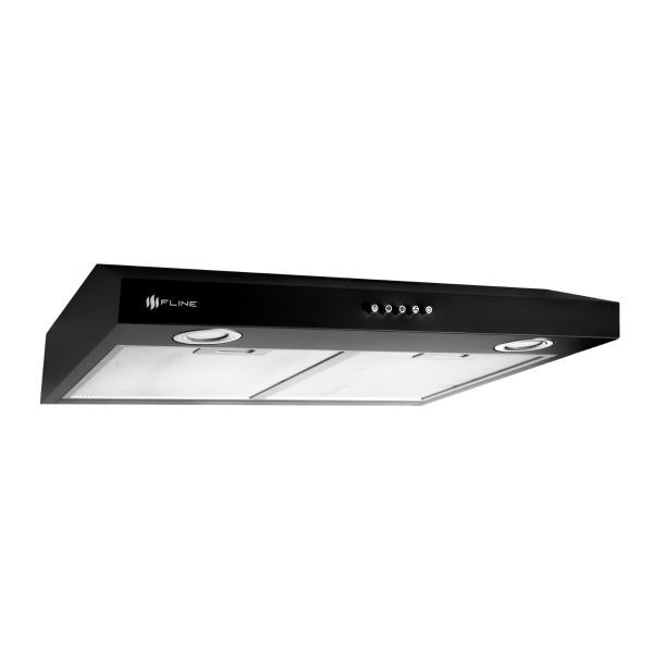 Campana extractora de cocina slim 60 cm Negro Matte | bajo gabiente | Brimnes 60| FLINE image number null