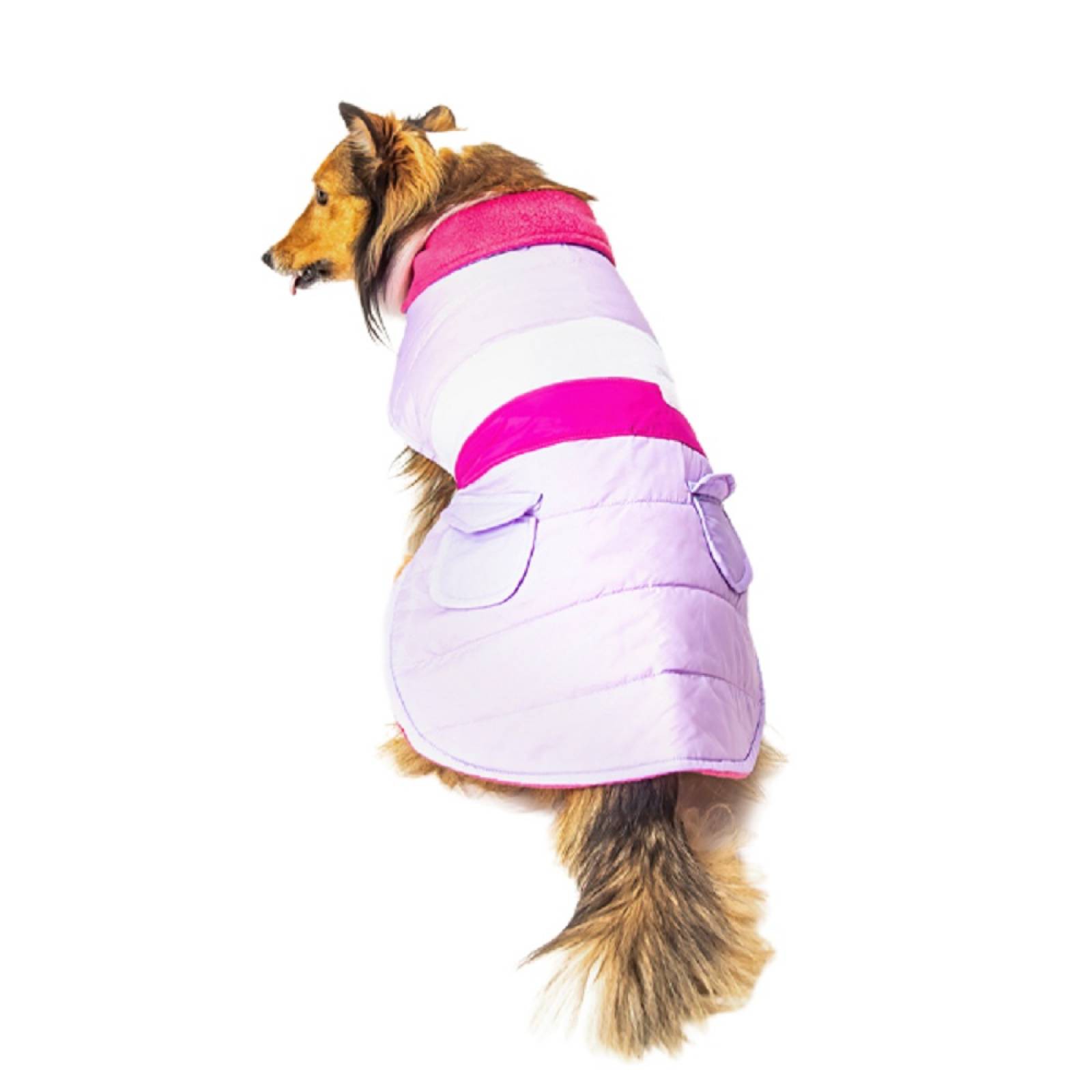 Capa Puffy Color Lila/Rosa Polar P/Perro Talla 1 Pet Pals image number null