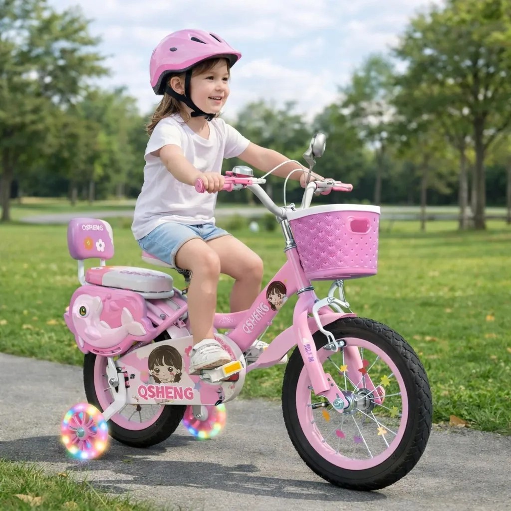 Bicicleta Infantil Para Ni&ntilde;os R12 Rodada 12 Delfin Con Luces 12 " image number null