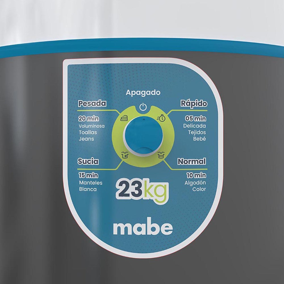 Lavadora Redonda Mabe LRM23A 23 Kilos Azul ORTY ENTREGA SOLO VALIDA EN LA CDMX Y ZONA METROPOLINA image number null