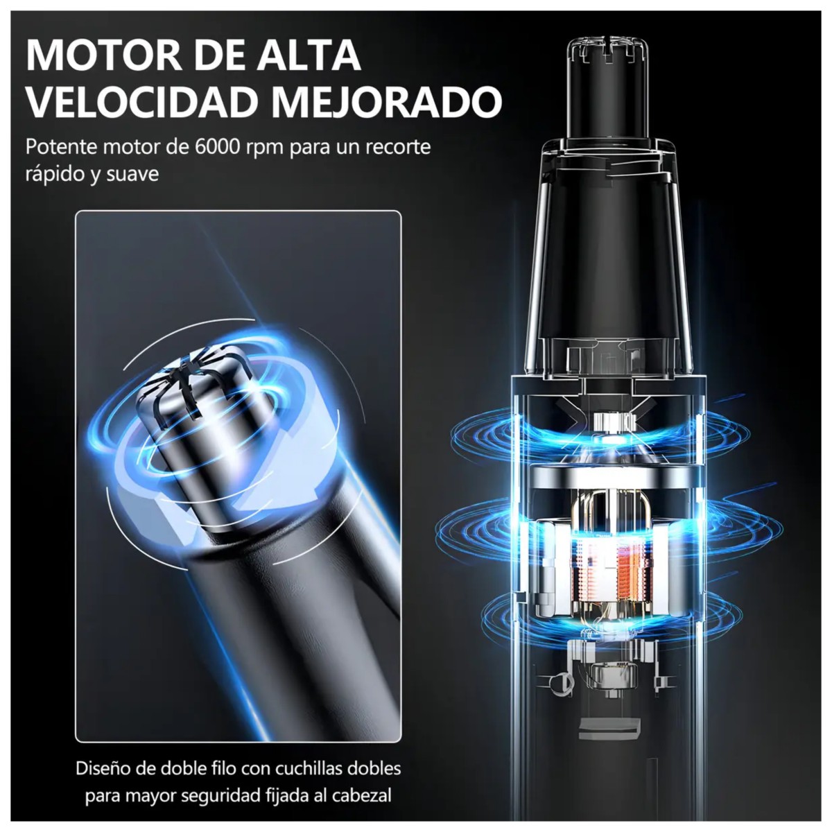 Rasuradora recargable 4 En 1 Color Negro image number null