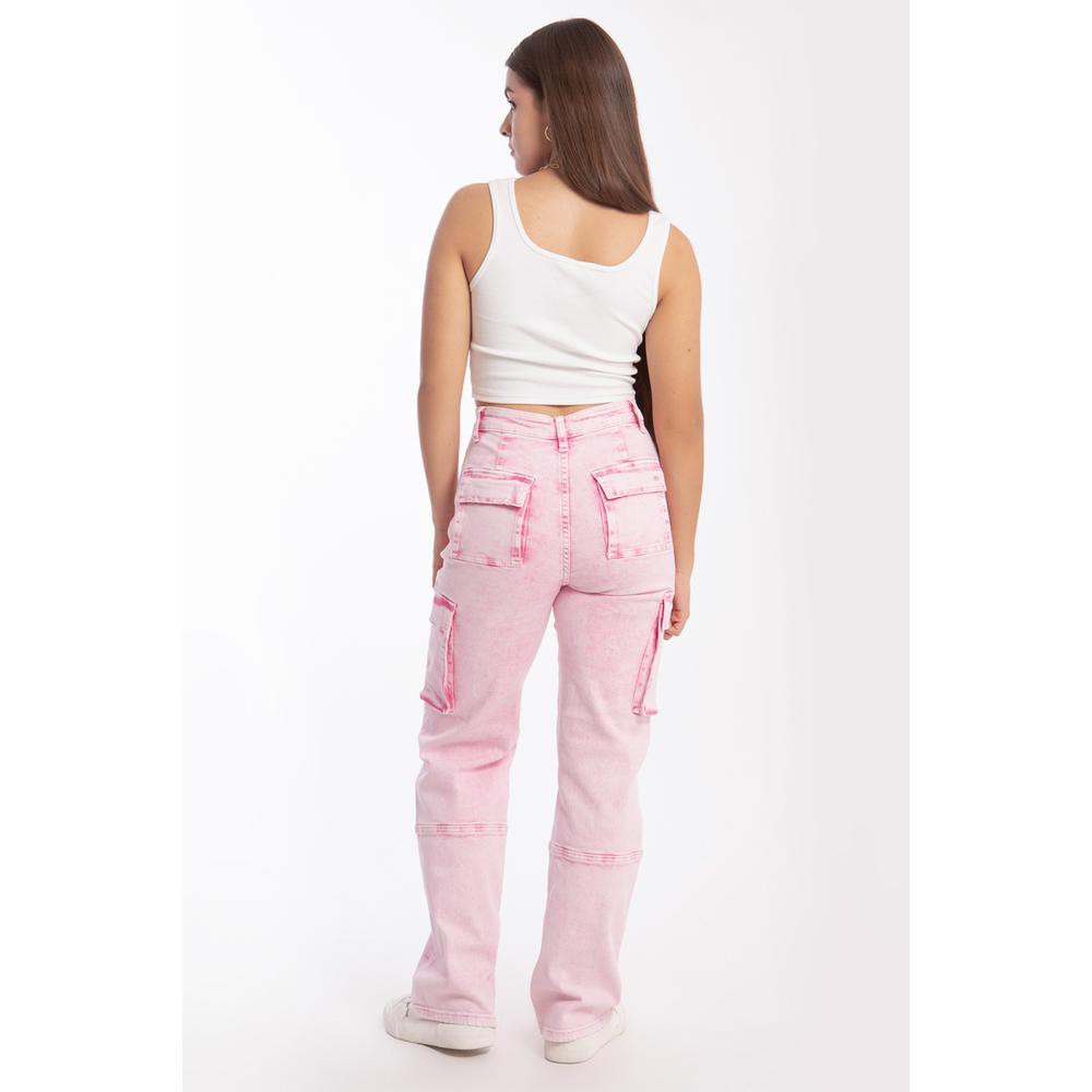Jeans cargo Wide Leg /Juvenil, 6614 (Rosa) image number null