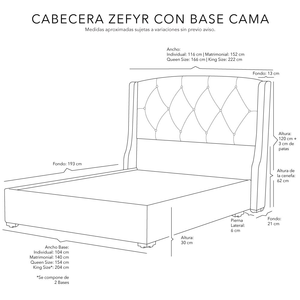 Cabecera Dicasa Zefyr Duke Dark Grey Gris Oscuro Individual + Base cama. image number null