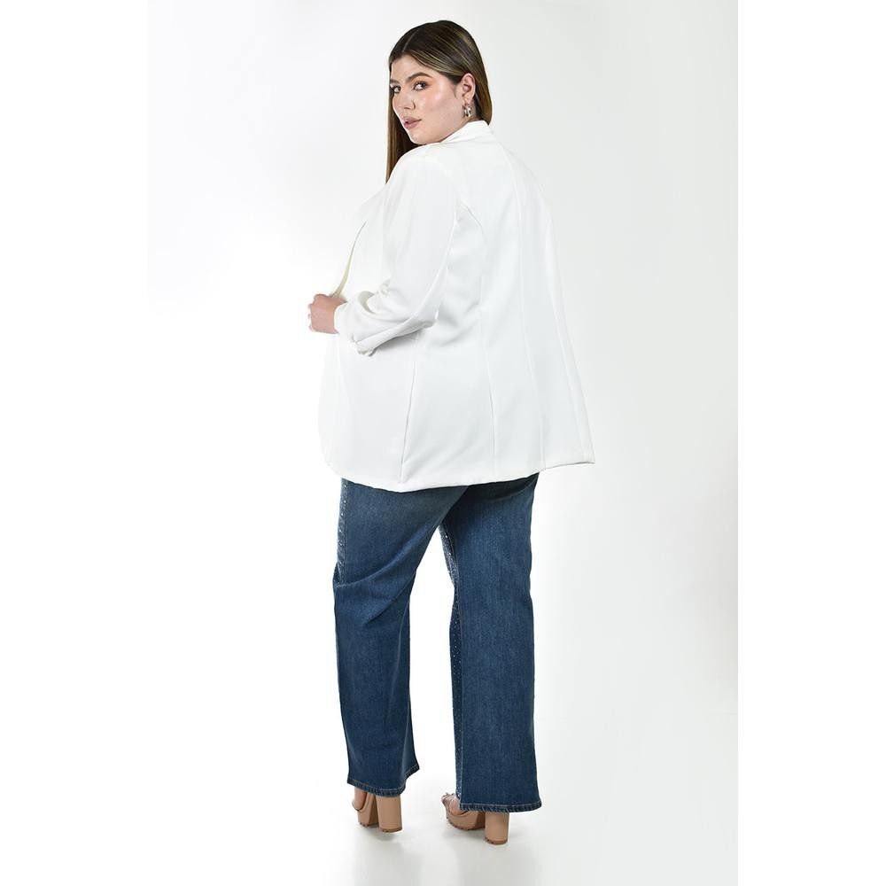 Blazer manga 3/4 Roman Fashion /Tallas Extras, 12255 (Blanco) image number null