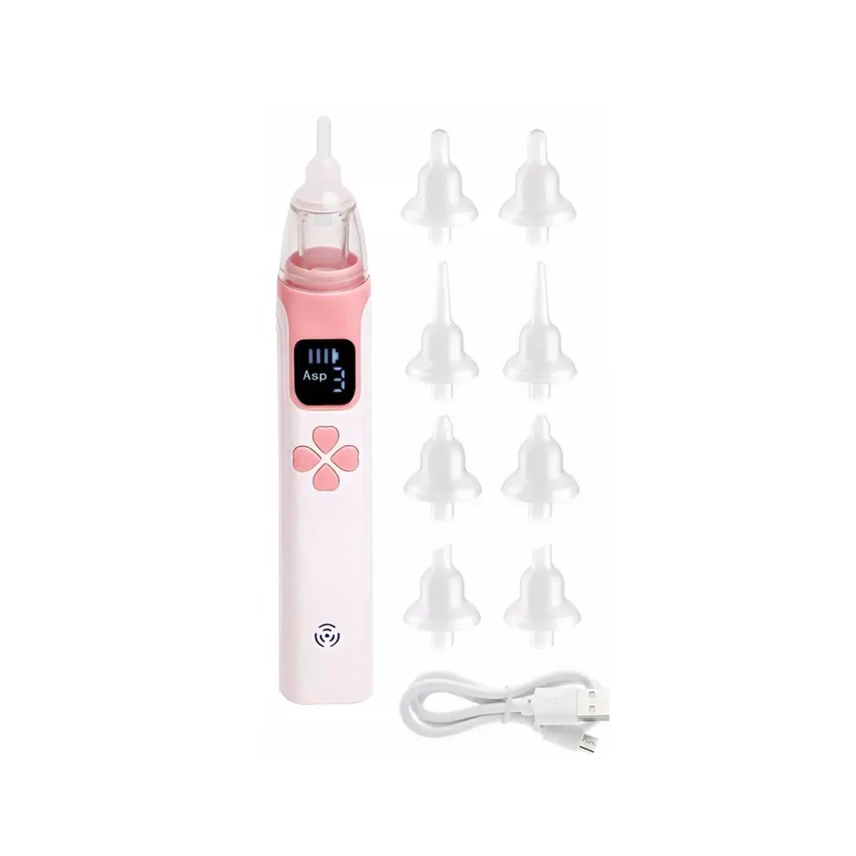 Aspirador Nasal Beb&eacute; Saca Mocos Seguro El&eacute;ctrico Limpiador Color Rosa image number null