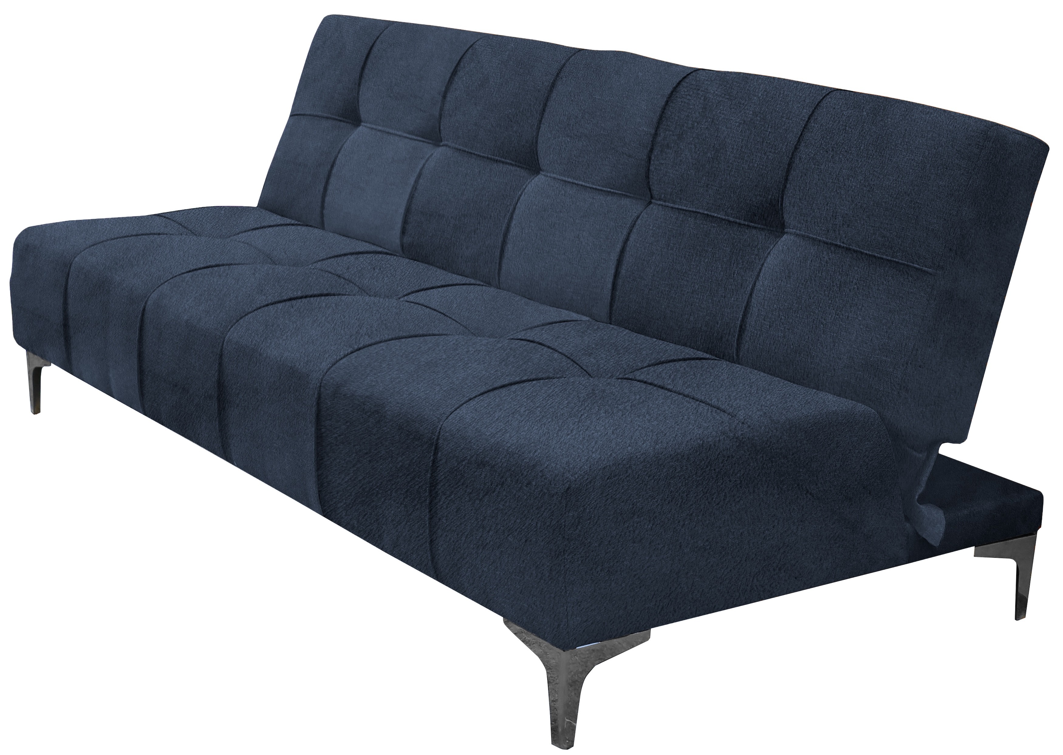 Sofa Cama Reclinable El Bazar Store New York Azul Terciopelo Marino Futon 3 posiciones Sala image number null