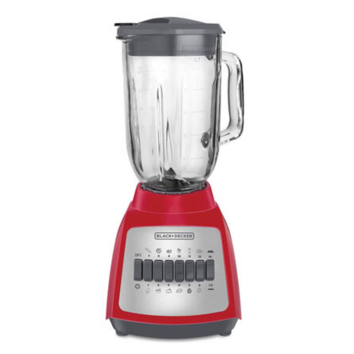 Licuadora Black & Decker BLBD210GR-MX Vaso Vidrio 550W / 12 Vel Roja SYP-Y3 image number null