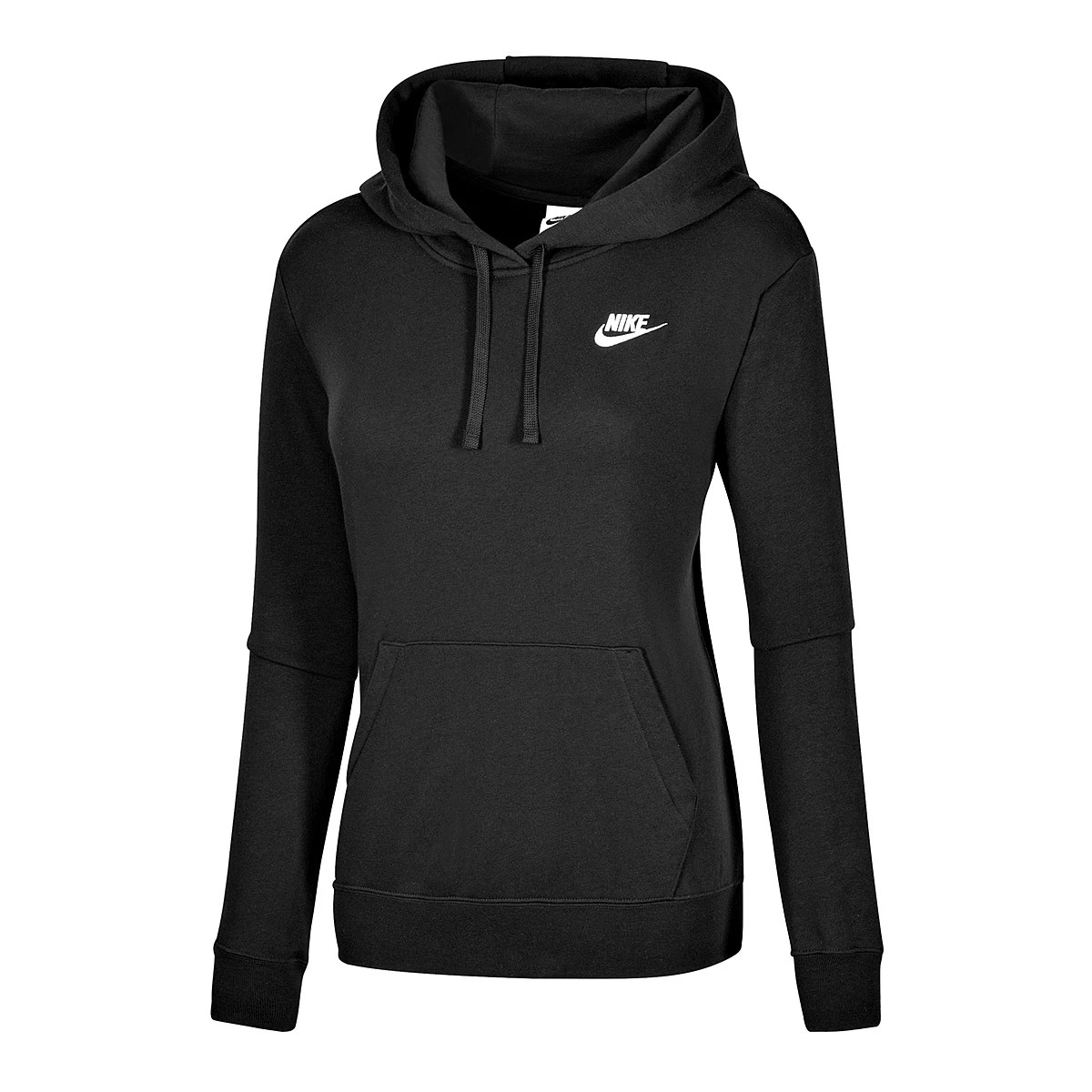 ROPA SUDADERA URBANA MUJER NIKE W NSW Club Fleece Std P/O Hdy NEGRO image number null