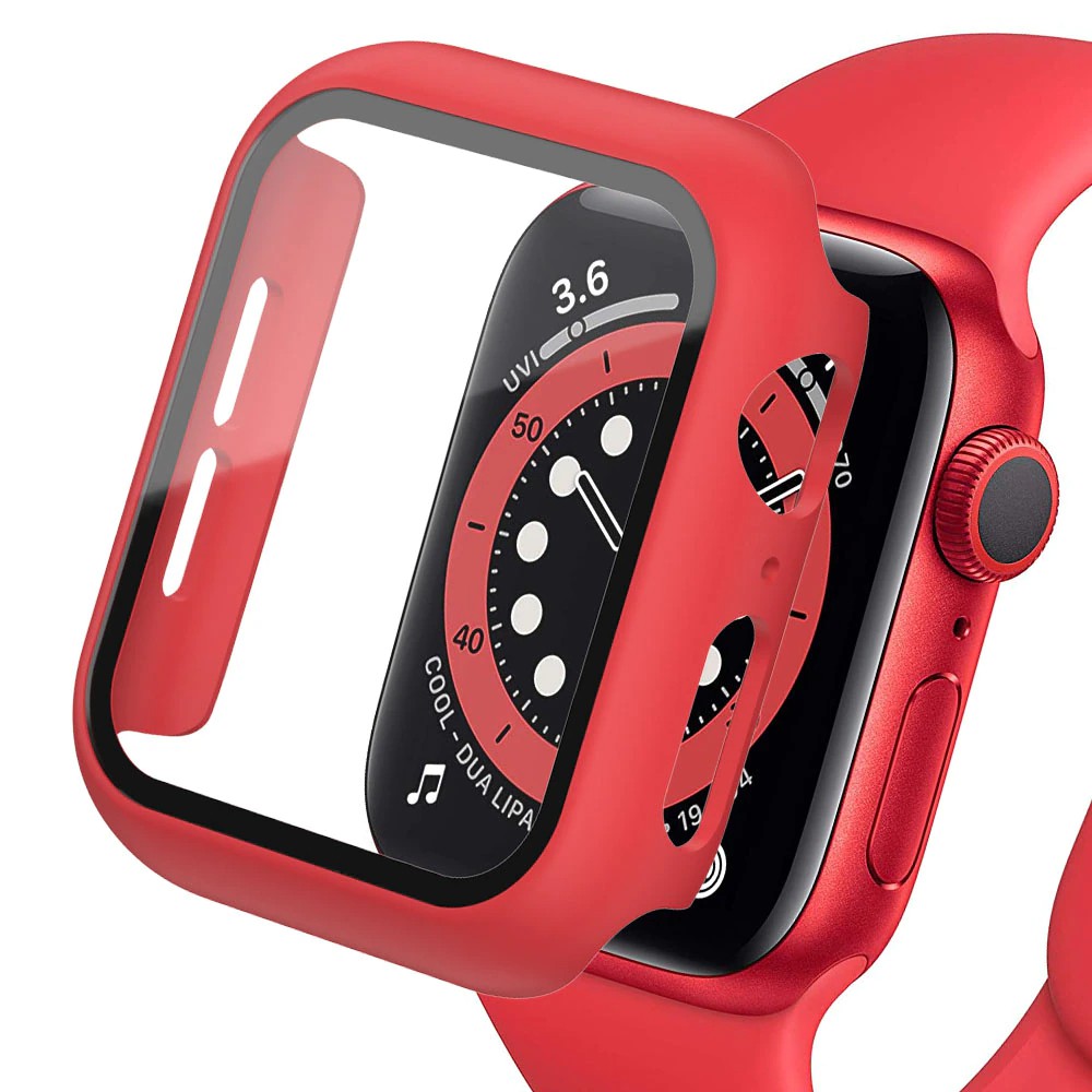 Case para Apple Watch, SET 2 PCS, Carcasa de 44mm / 45mm con Protector de Pantalla Cristal Templado HD image number null
