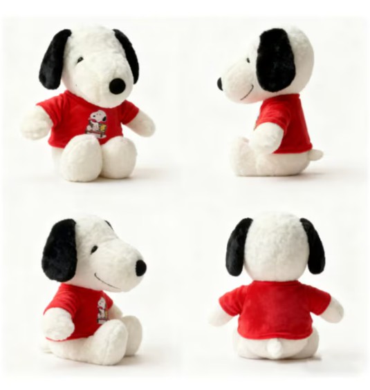 Snoopy Peluche Suave Y Adorable Con Ropa Roja image number null